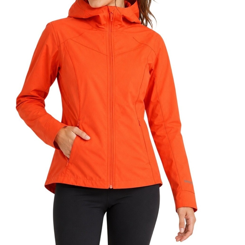 Lululemon Neon Orange Hooded Running Jacket Women's 2‎